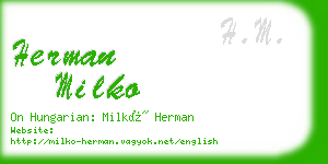 herman milko business card